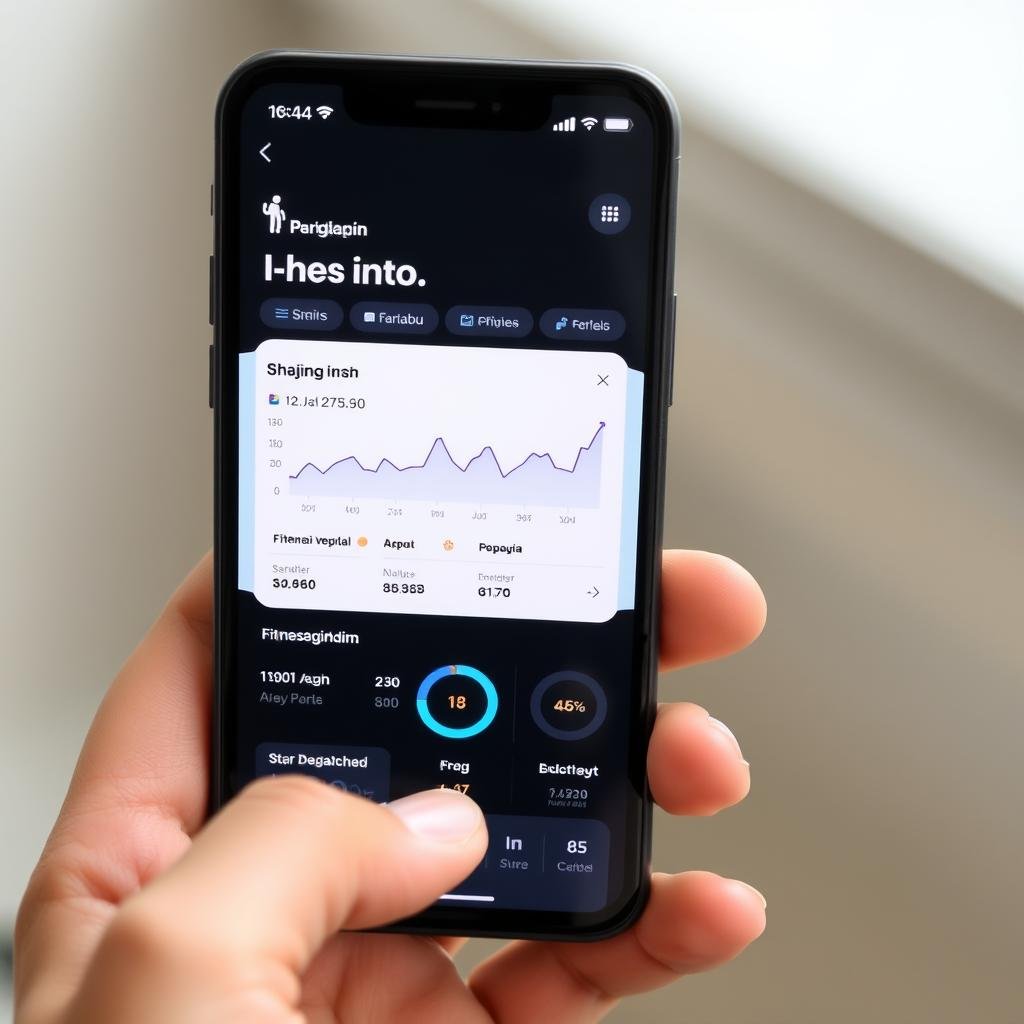 Aplikasi kebugaran di smartphone untuk mencatat dan mengevaluasi progres latihan