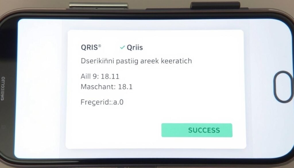 Contoh tampilan notifikasi transaksi QRIS yang valid